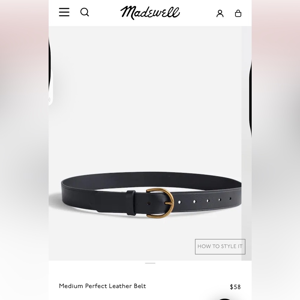 TWO FOR ONE Madewell Women’s Black and Brown Leather Belt (Size XS)
